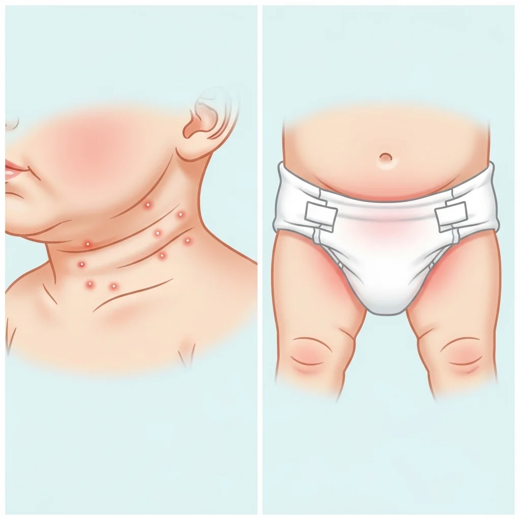 땀띠 vs 기저귀 발진, 어떻게 다른가요?