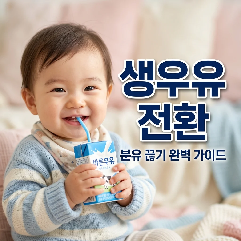 아기 생우유 전환 시기 멸균우유와 생우유 차이 (아빠의 분유 끊기 성공기)