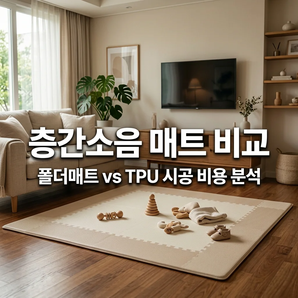 유아 놀이방 매트 두께별 층간소음 효과: 폴더매트 vs TPU 시공 비용 분석