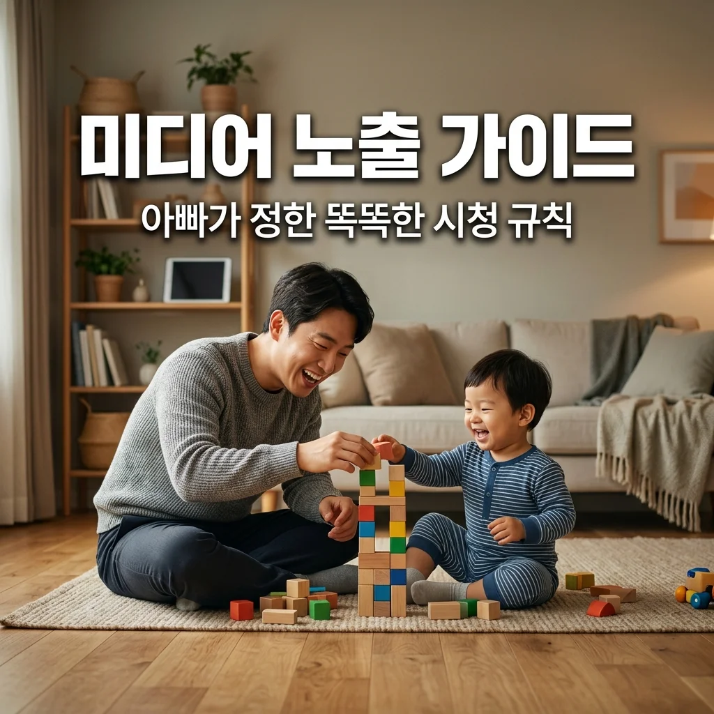 유아 미디어 노출 제한 가이드: 스크린 타임 설정과 아빠의 시청 규칙