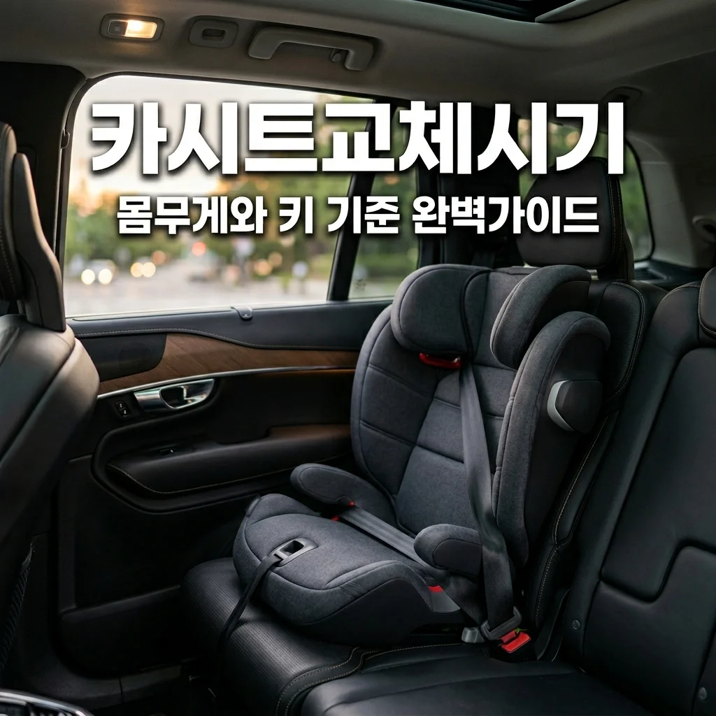 주니어 카시트 교체 시기 결정판: 몸무게와 키 기준 아빠의 안전 가이드