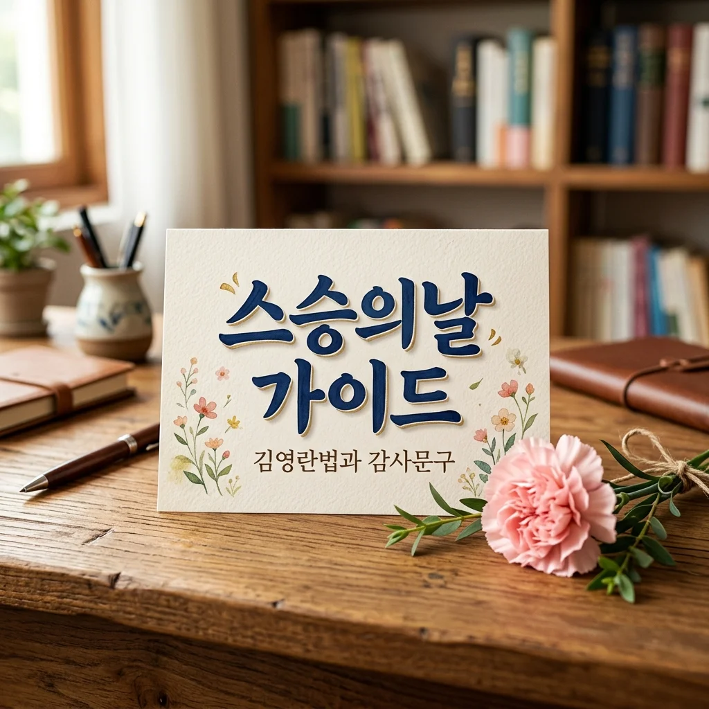 어린이집 스승의 날 선물 김영란법 기준과 아빠의 감사 카드 문구