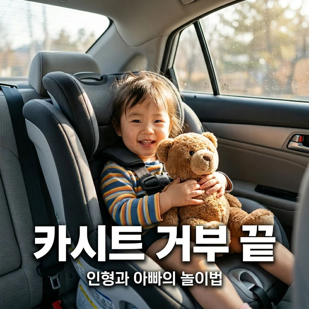 유아 카시트 거부 극복기! 인형 놀이와 아빠의 출발 놀이법 꿀팁