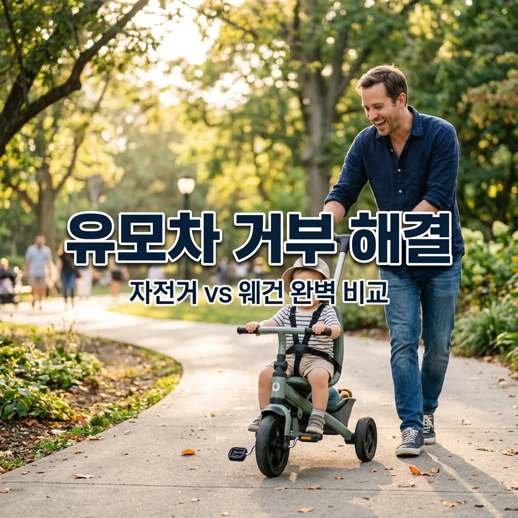 아기 유모차 거부 해결 방법! 유모차 자전거 vs 웨건 아빠의 맞춤 선택법