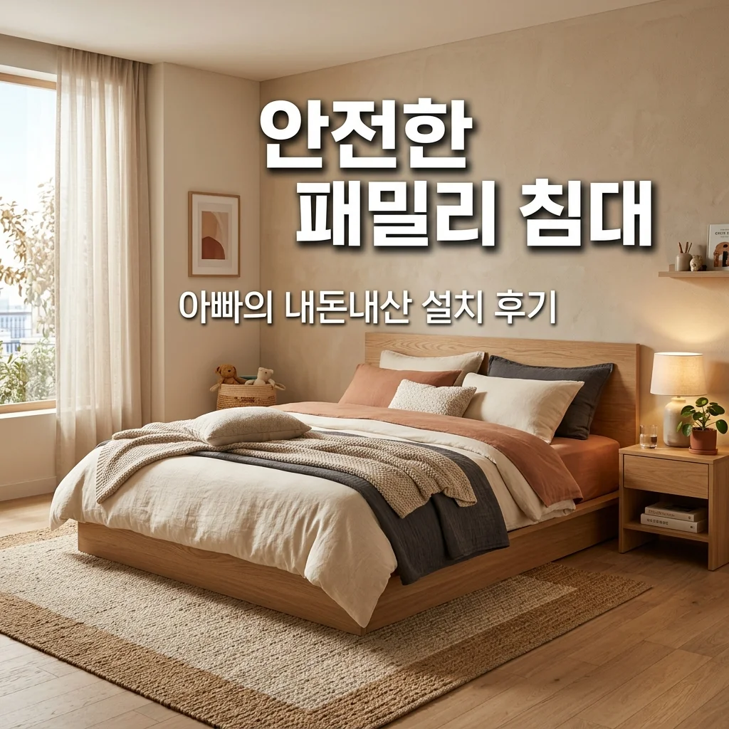 저상형 패밀리 침대 프레임 추천, 유아 낙상 방지 위해 아빠가 직접 고른 후기