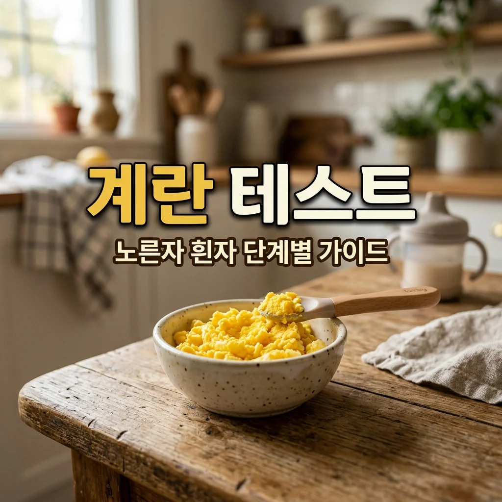 아기 계란 알레르기 테스트: 노른자 흰자 단계별 급여 방법 (아빠 육아 가이드)