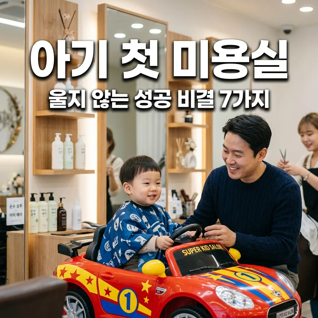 아기 첫 미용실 성공 비결! 이발기 소리 무서워하는 아이를 위한 아빠의 필승 작전