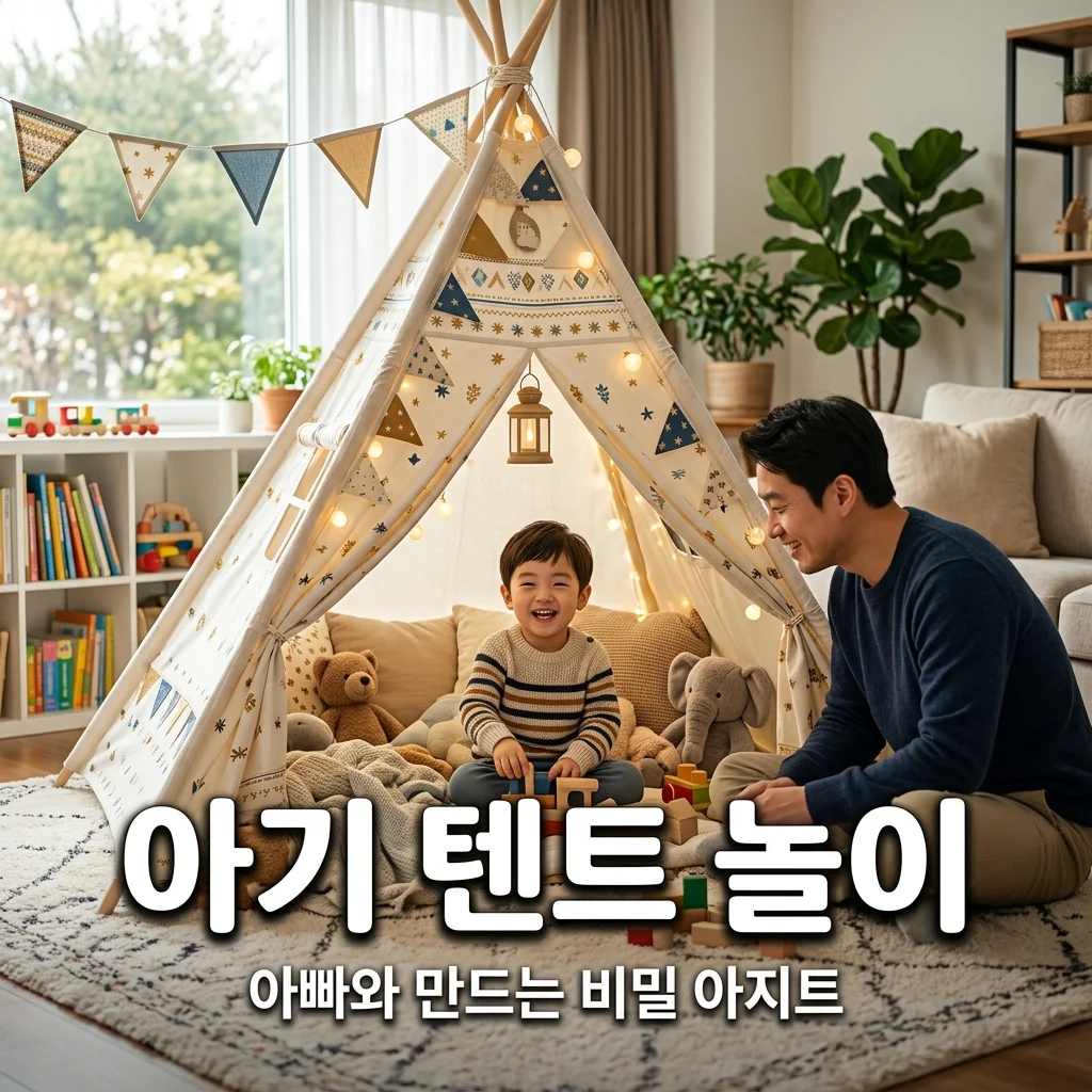 아기 인디언 텐트로 거실 비밀 아지트 만들기: 아빠표 첫 텐트 놀이 가이드