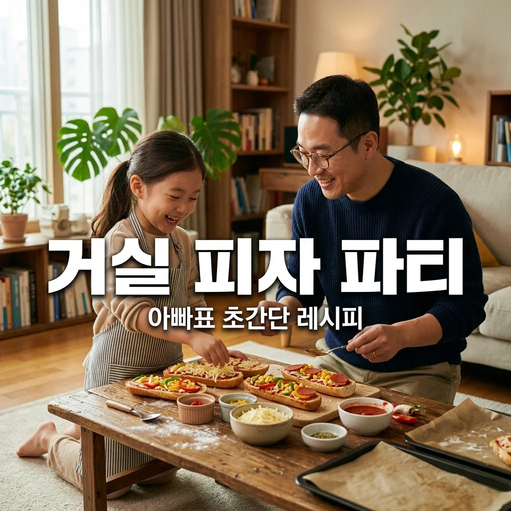 아빠표 주말 요리! 식빵과 토마토 소스로 만드는 초간단 거실 피자 레시피