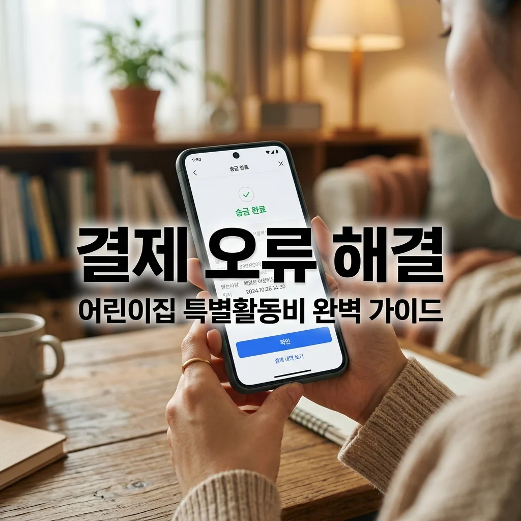 어린이집 특별활동비 카드 결제 오류 해결법: 아빠가 알려주는 3분 완벽 가이드
