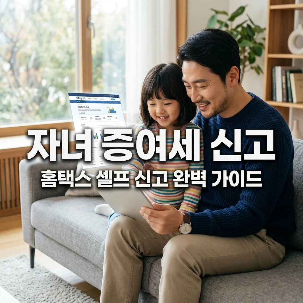 자녀 증여세 신고 홈택스 셀프 방법: 아빠가 완료한 절차와 서류