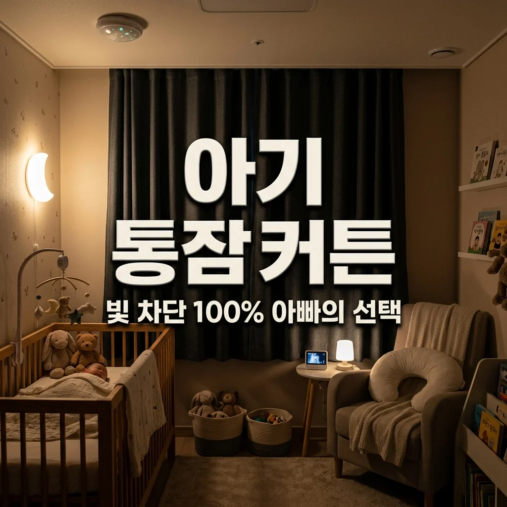 아기 통잠 유도! 아빠가 고른 빛 차단 100% 암막 커튼 설치 가이드