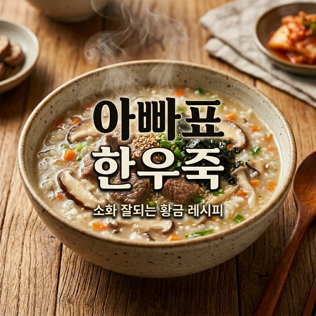 아빠표 한우 소고기 버섯 죽 레시피, 아기 소화 돕는 영양 만점 비결
