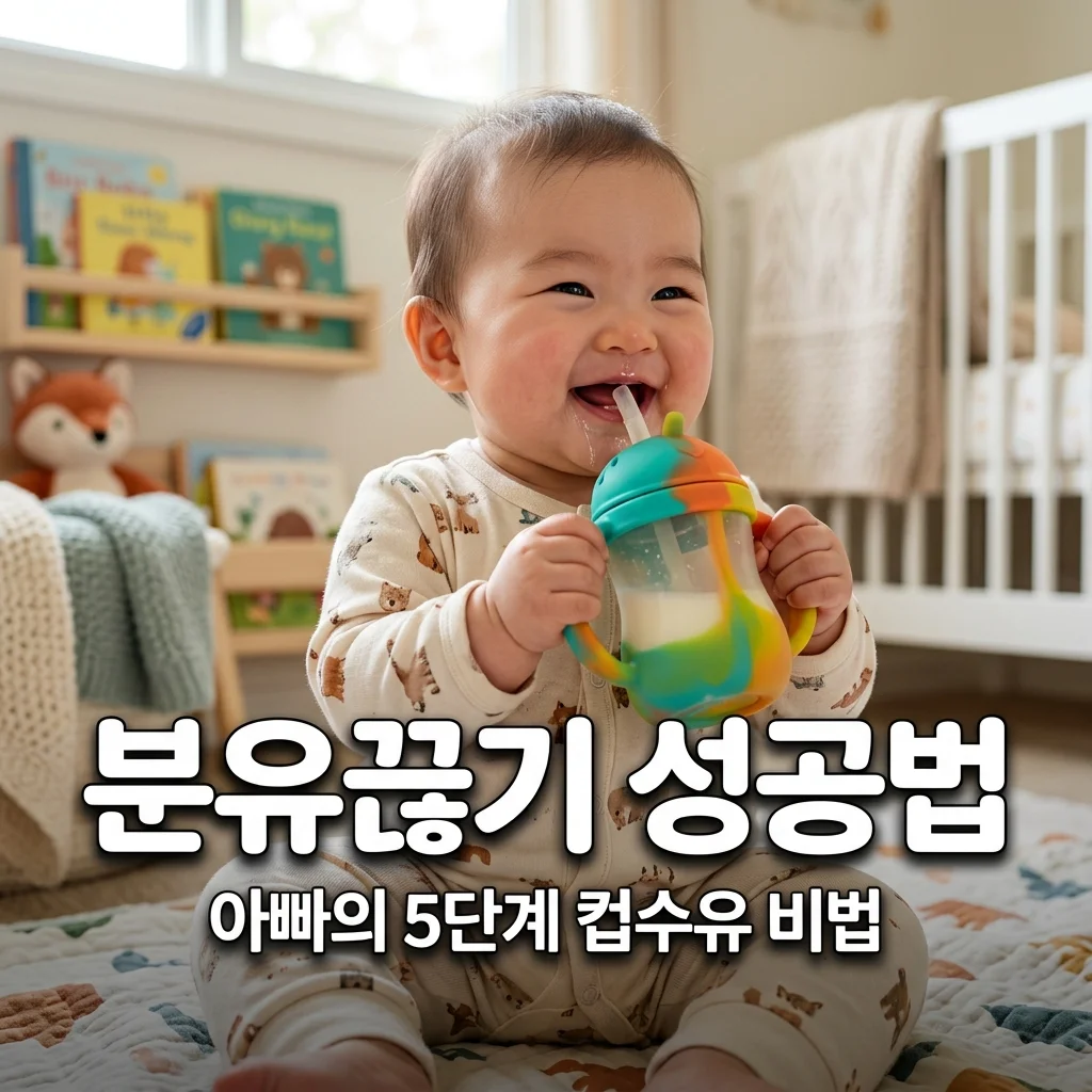 아기 분유 끊고 생우유 성공! 젖병 거부 해결하는 아빠의 컵 수유 5단계
