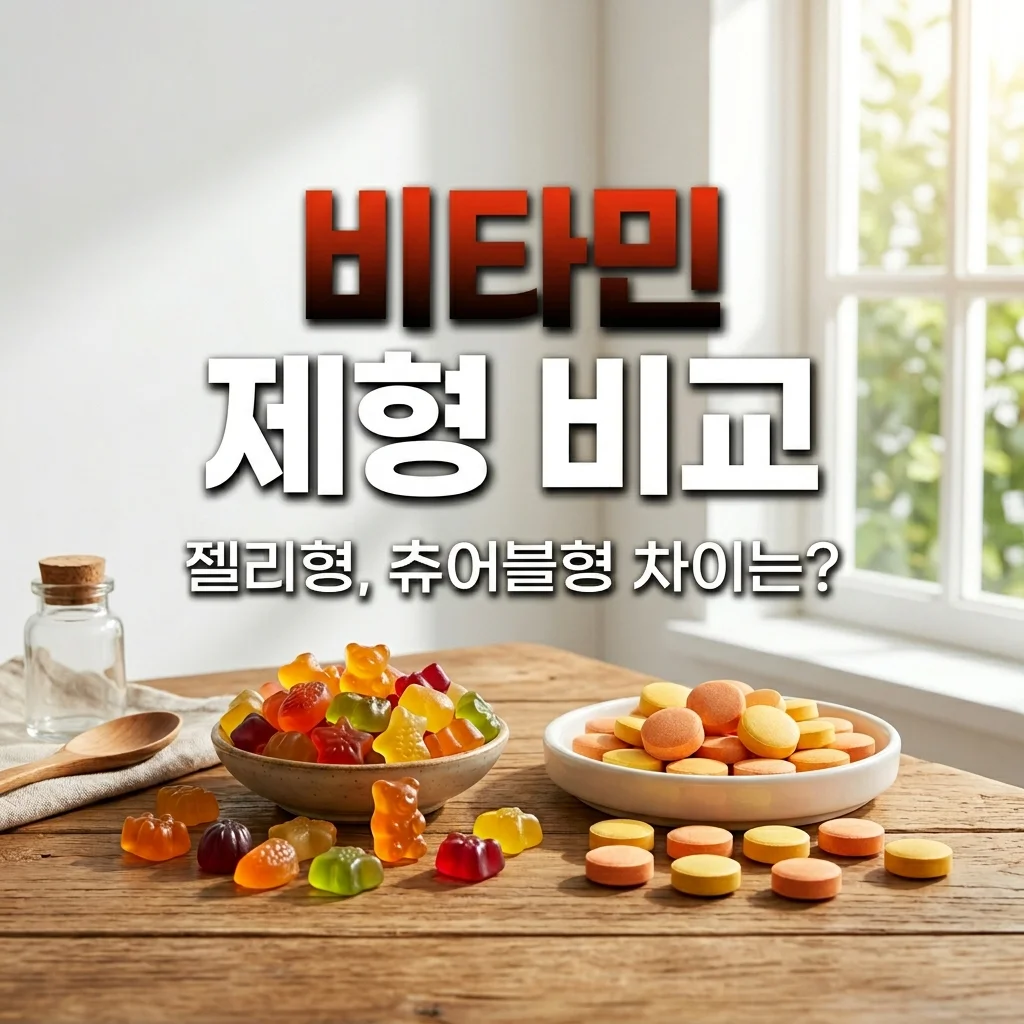 어린이 종합 비타민 성분 비교: 젤리형 vs 츄어블형 흡수율 차이 완벽 가이드