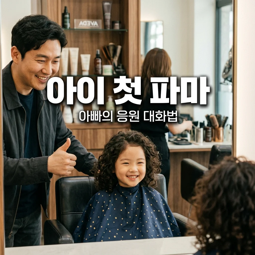 아이 첫 파마 성공 비결! 거울 속 변화가 즐거워지는 아빠의 응원 대화법