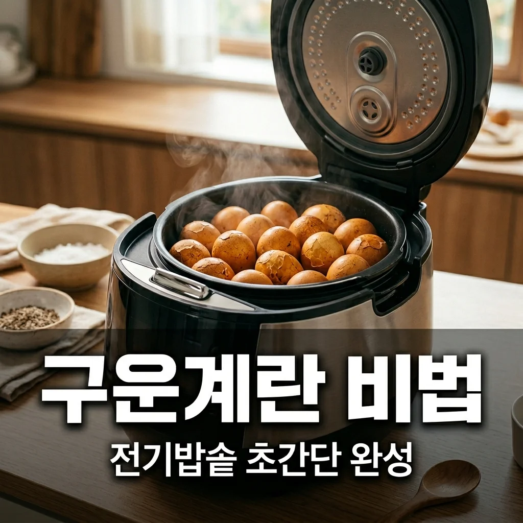 전기밥솥 구운계란 만들기: 아빠도 성공하는 쫄깃한 안심 조리법