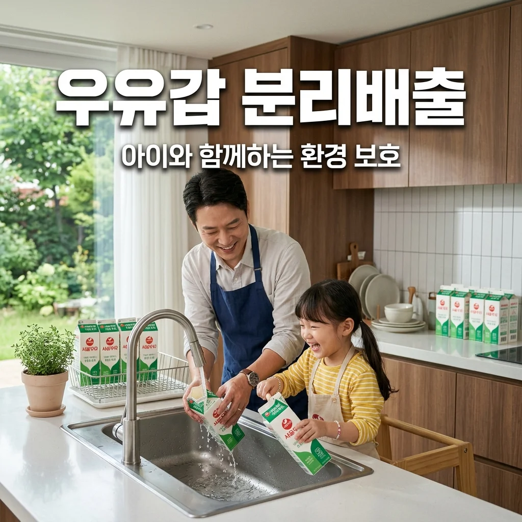 우유갑 분리배출 방법, 아빠가 알려주는 씻어서 말리기 노하우 (아이와 함께)