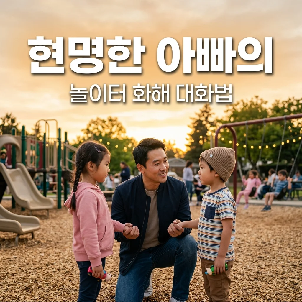 아이가 친구와 싸웠을 때 놀이터 아빠의 현명한 중재와 화해 대화법