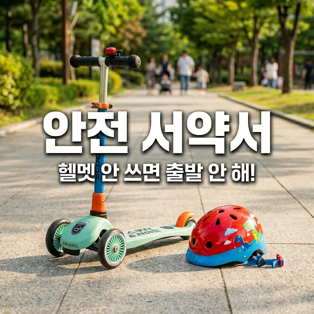 유아 킥보드 안전 서약서 양식 | 헬멧 안 쓰면 출발 금지! 아빠의 실전 규칙