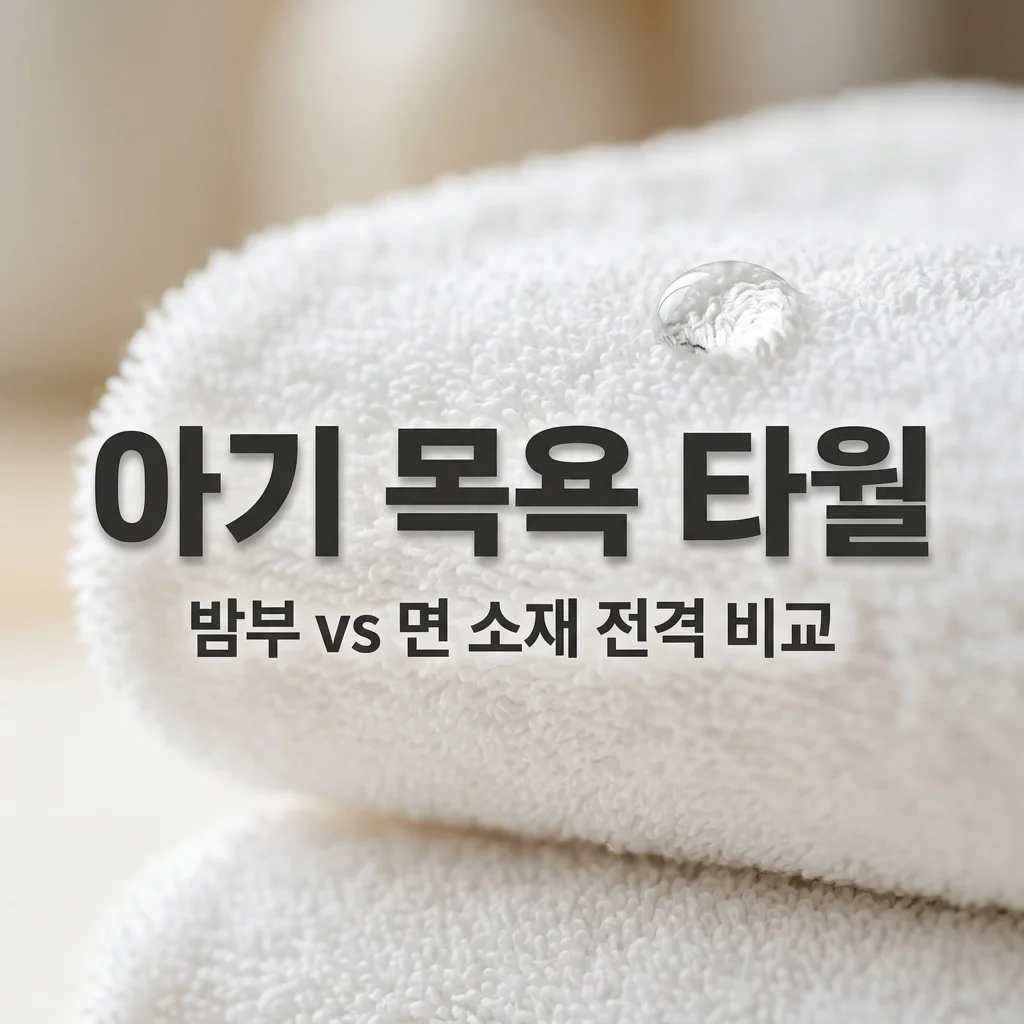 아기 첫 목욕 타월 고르는 법! 밤부 vs 면 소재 흡수율 비교 가이드