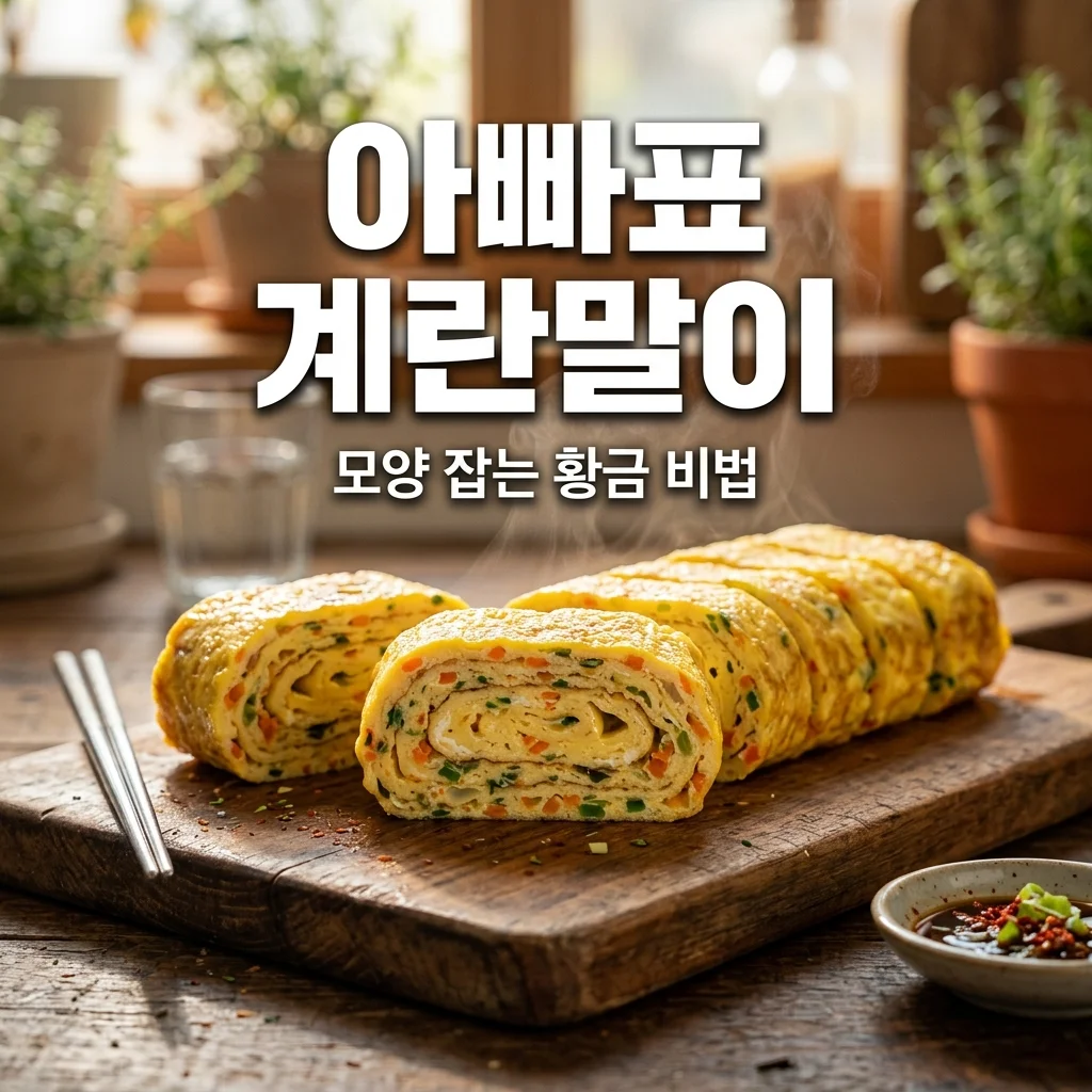 아빠표 영양 계란말이 예쁘게 모양 잡는 법, 남편의 주말 브런치 비법