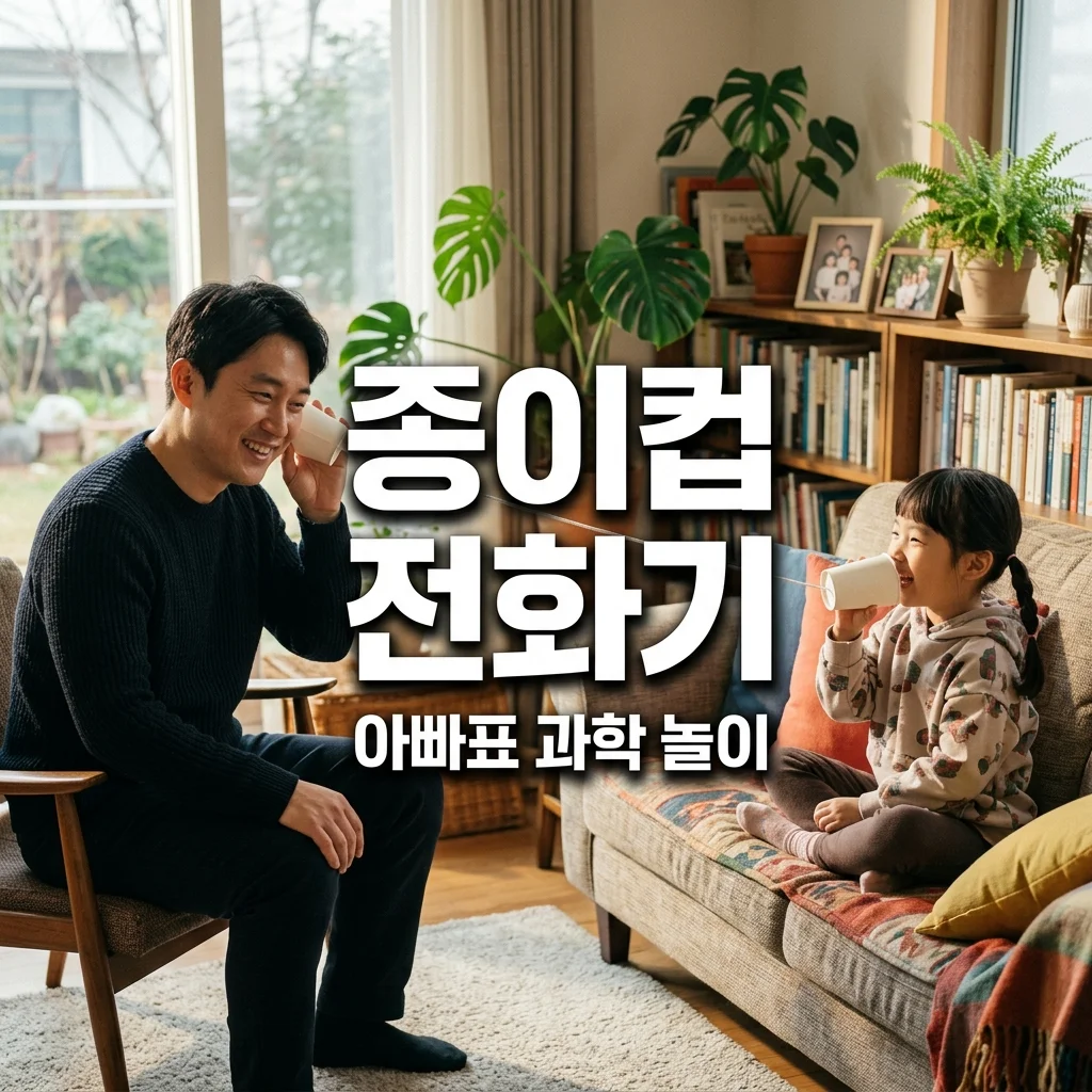 아빠표 종이컵 전화기 만들기! 실의 떨림으로 배우는 소리 과학 원리