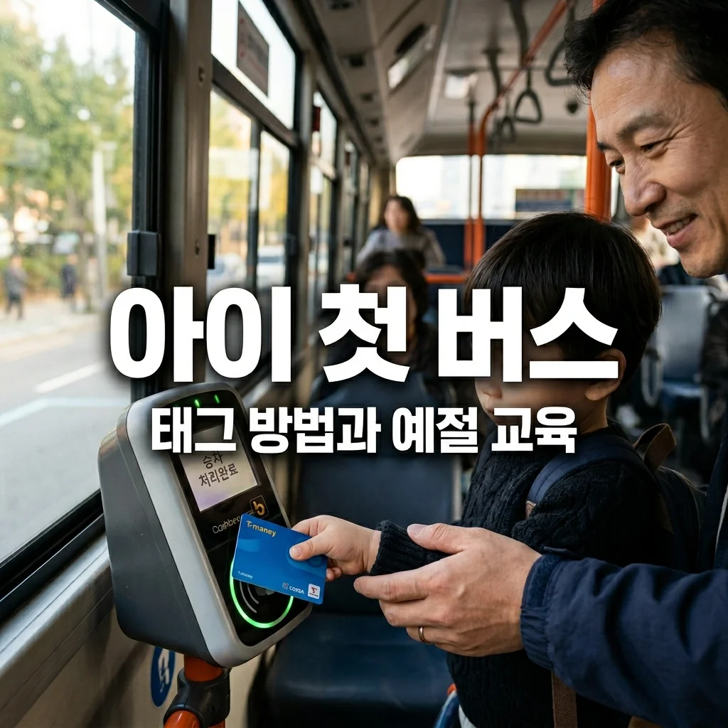 아이 첫 버스 탑승 가이드: 카드 태그 방법과 양보 매너 교육 팁