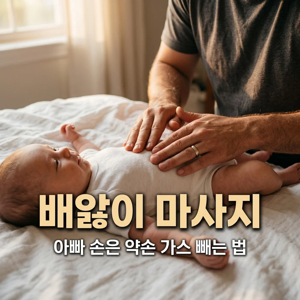 아기 배앓이 마사지, 아빠 손바닥 온도로 가스 빼주는 3가지 방법