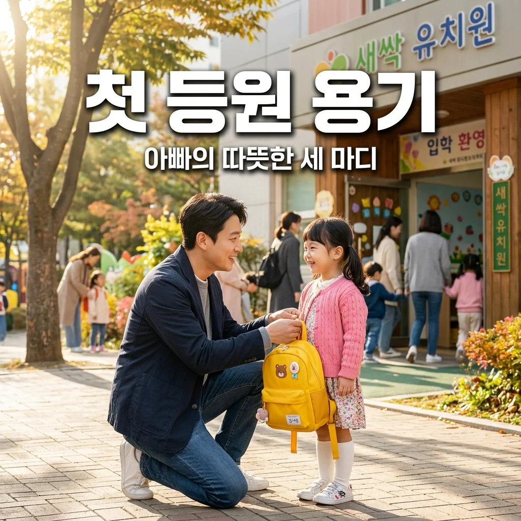 아이 유치원 첫 등원 준비, 아빠가 건넨 세 가지 용기의 한마디