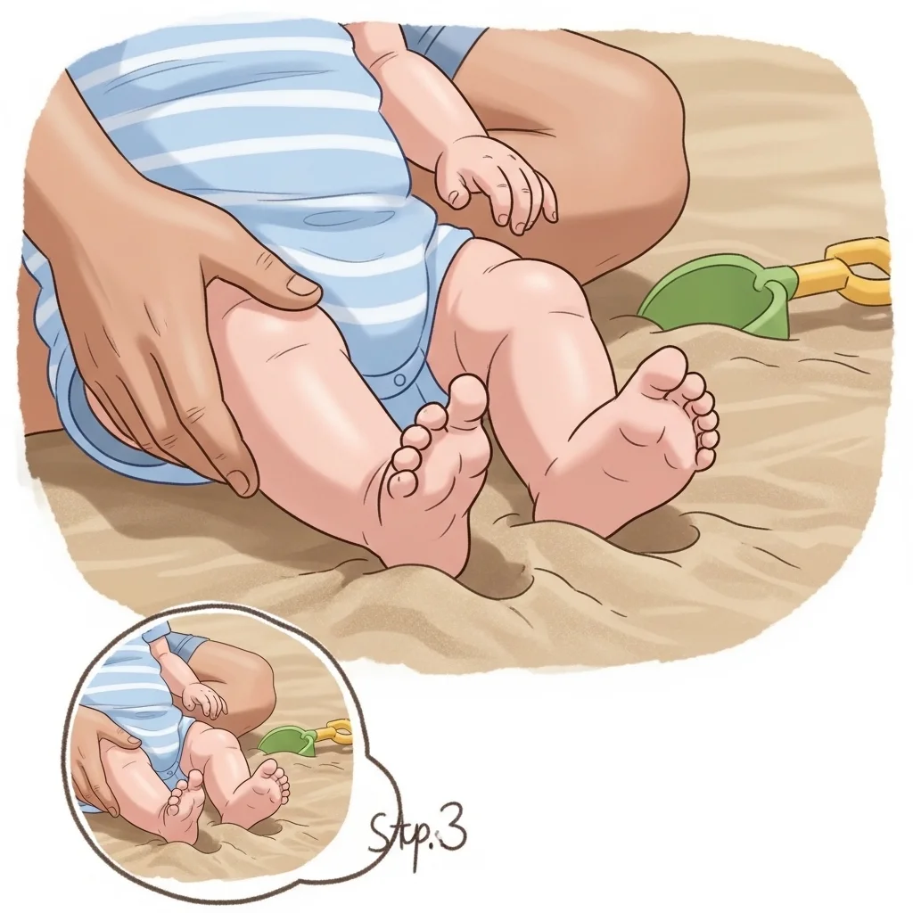 아빠 품에서 시작하는 3단계 모래 감각 익히기