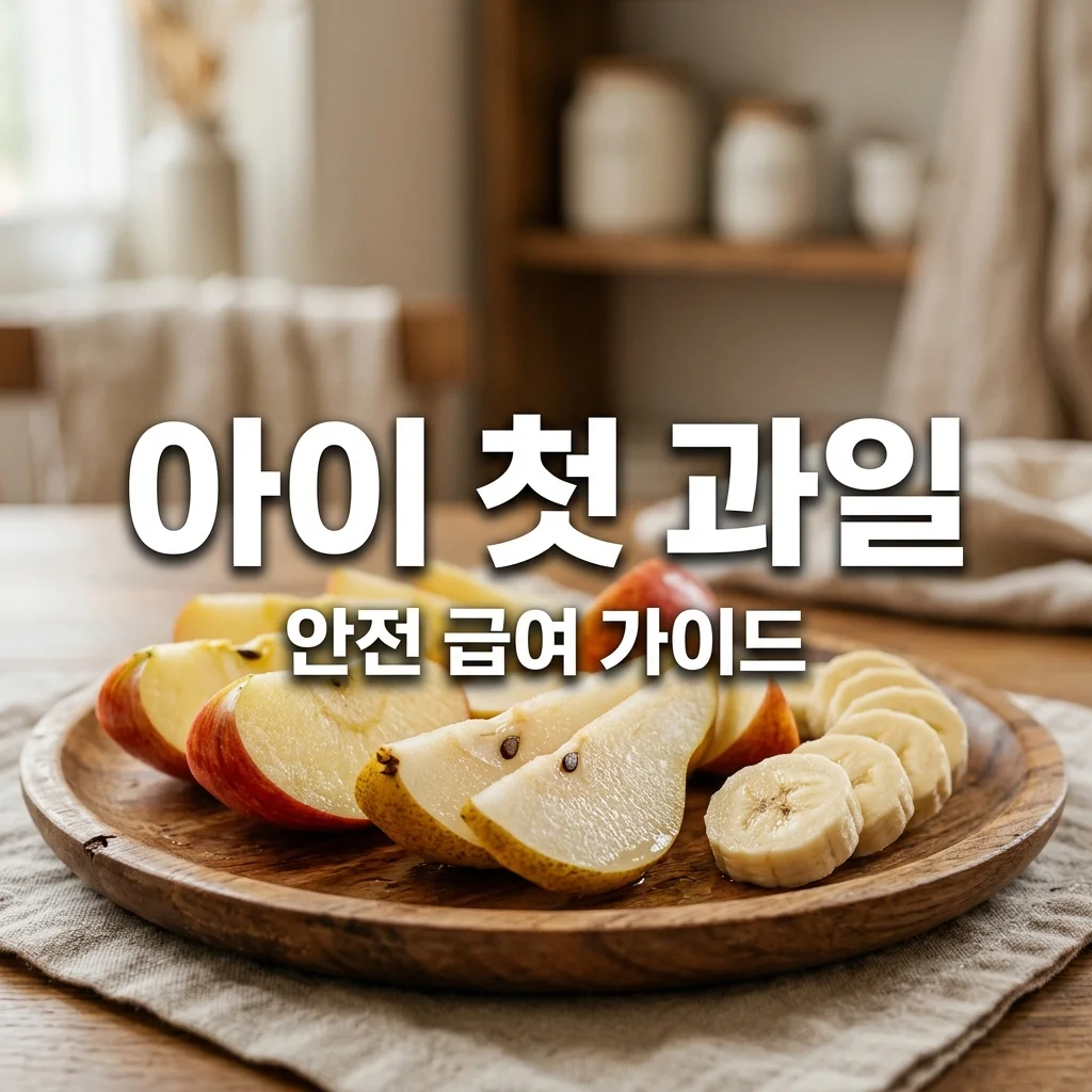 아이 첫 과일 사과 배 바나나 알레르기 체크! 아빠의 안전 급여 일지