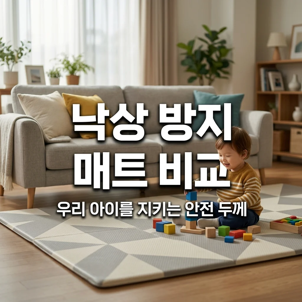 아기 낙상 사고 예방을 위한 소파 밑 안전 매트 두께별 충격 흡수 비교
