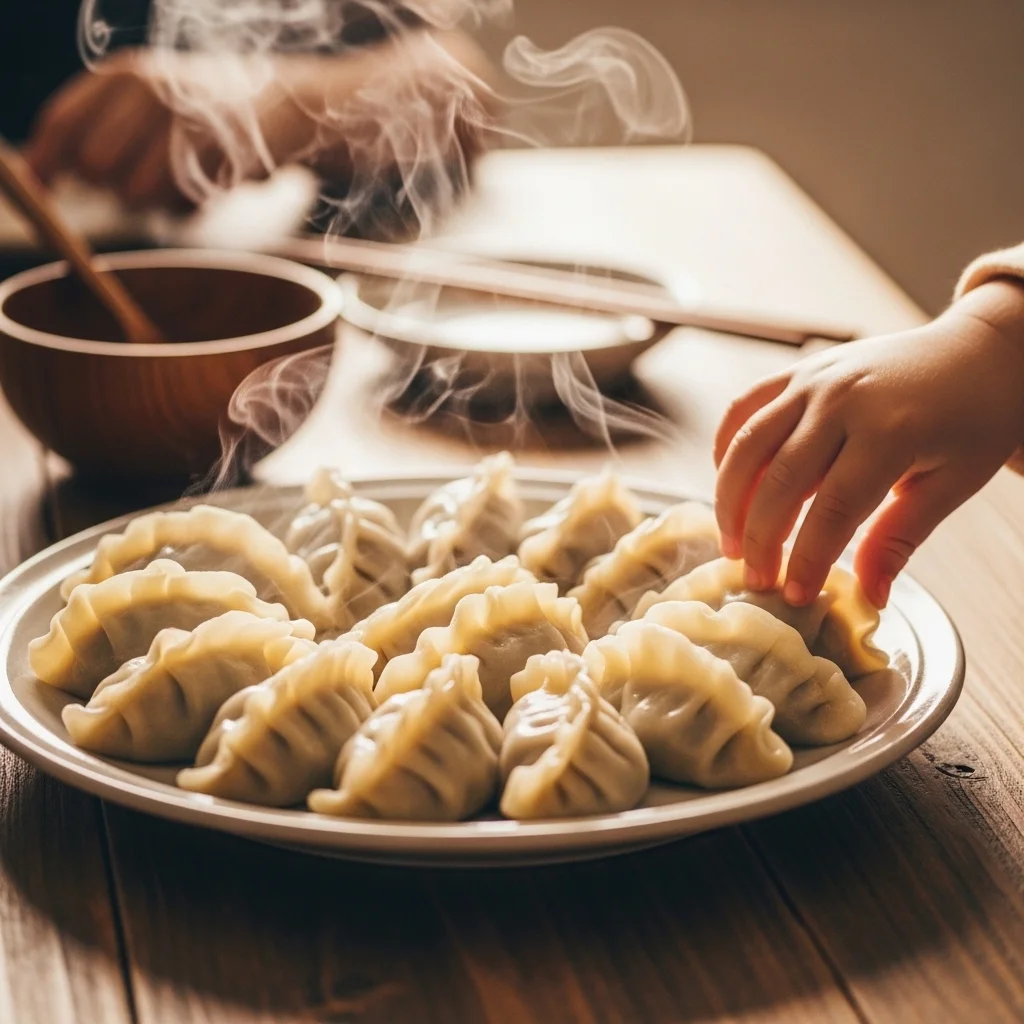 함께 만든 만두로 즐기는 맛있는 마무리