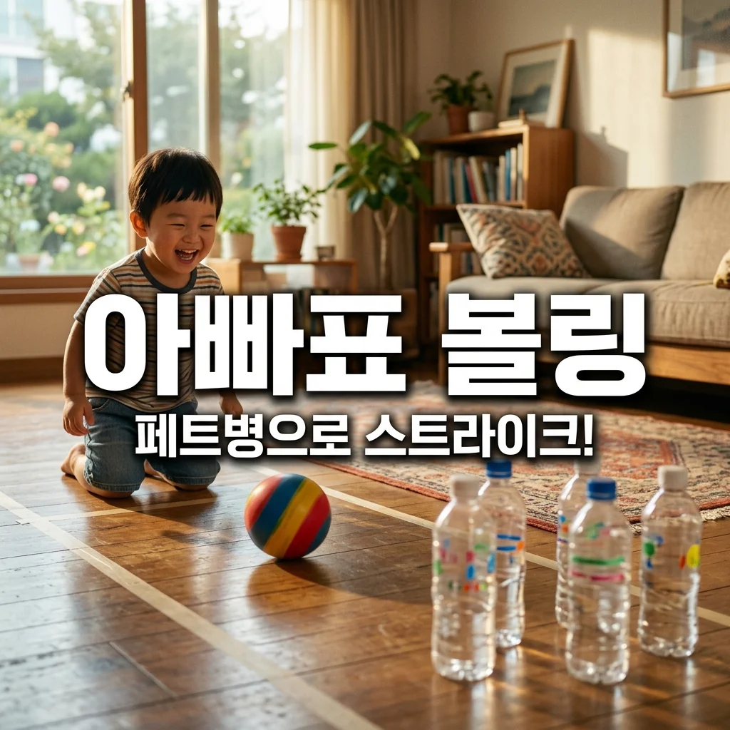 아빠표 유아 볼링 놀이! 페트병으로 거실에서 즐기는 스트라이크