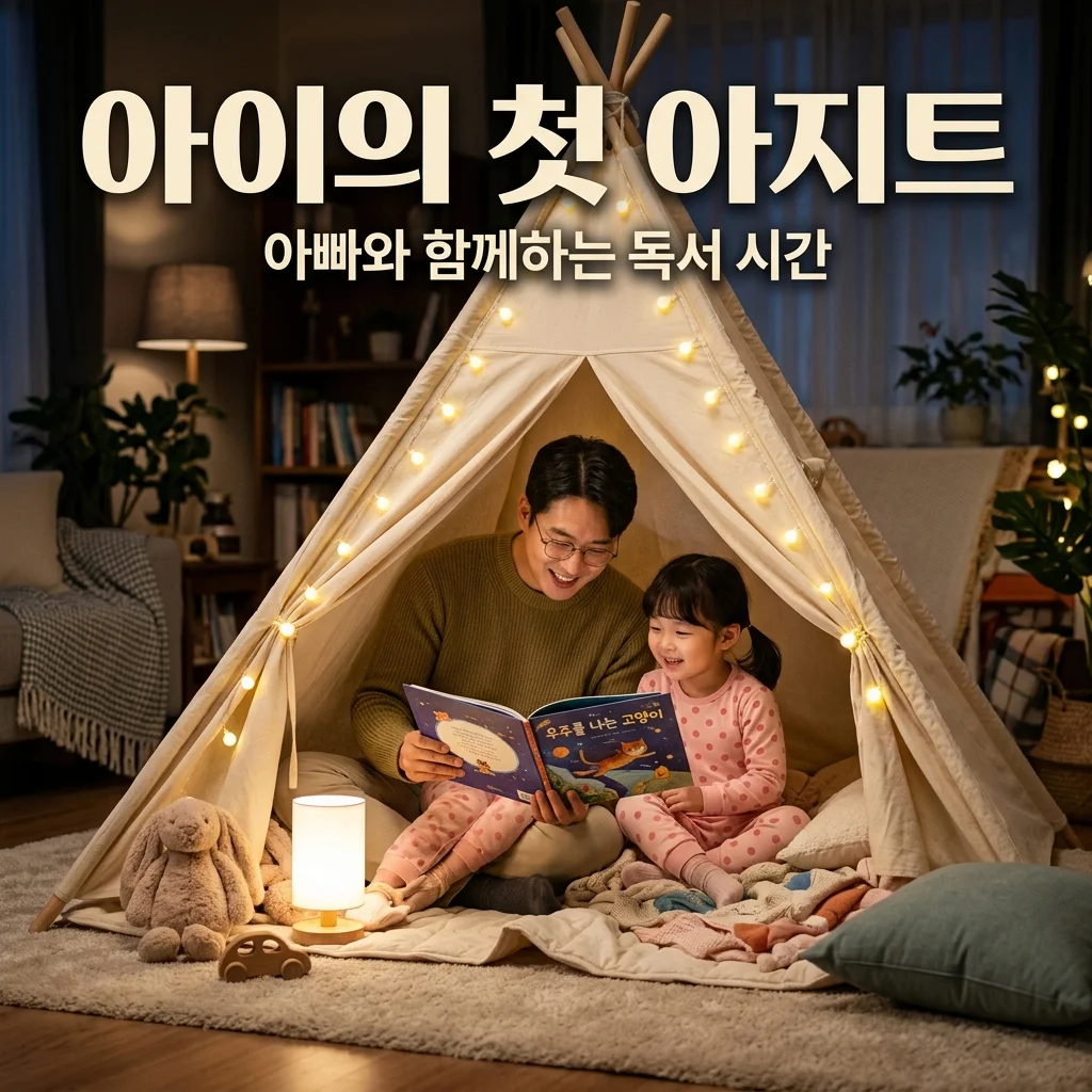 아기 첫 비밀 아지트, 거실 인디언 텐트에서 아빠와 만드는 동화 같은 시간