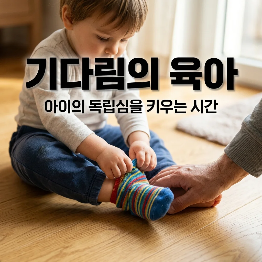 유아 독립심 길러주기: 양말 신기를 기다려주는 아빠의 인내 육아법