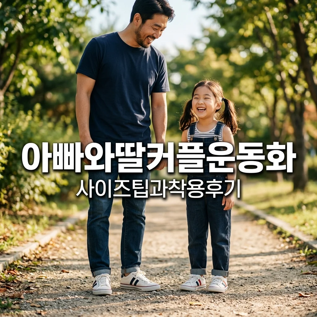 아빠와 딸 첫 커플 스니커즈! 브랜드별 사이즈 팁과 나들이 후기