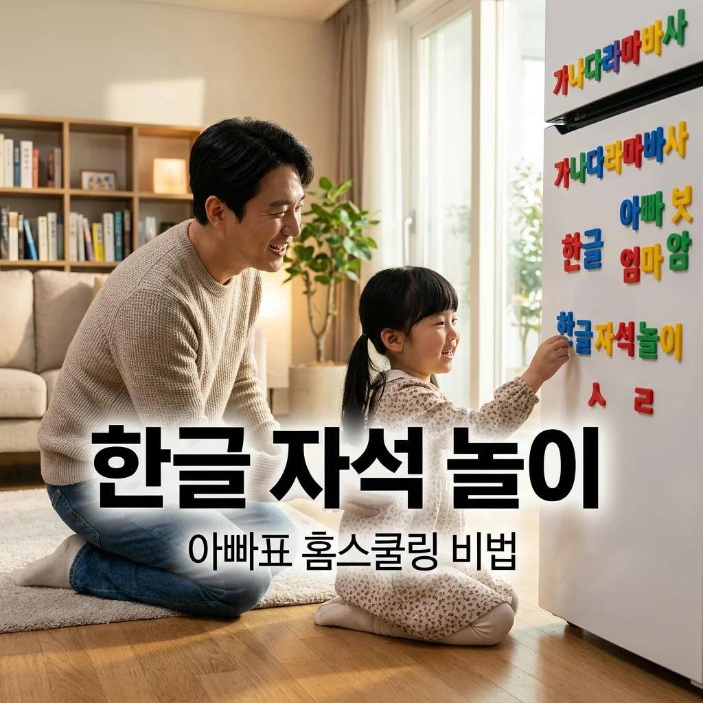 6살 한글 공부, 아빠표 자석 글자 매칭 놀이로 즐겁게 시작하는 법