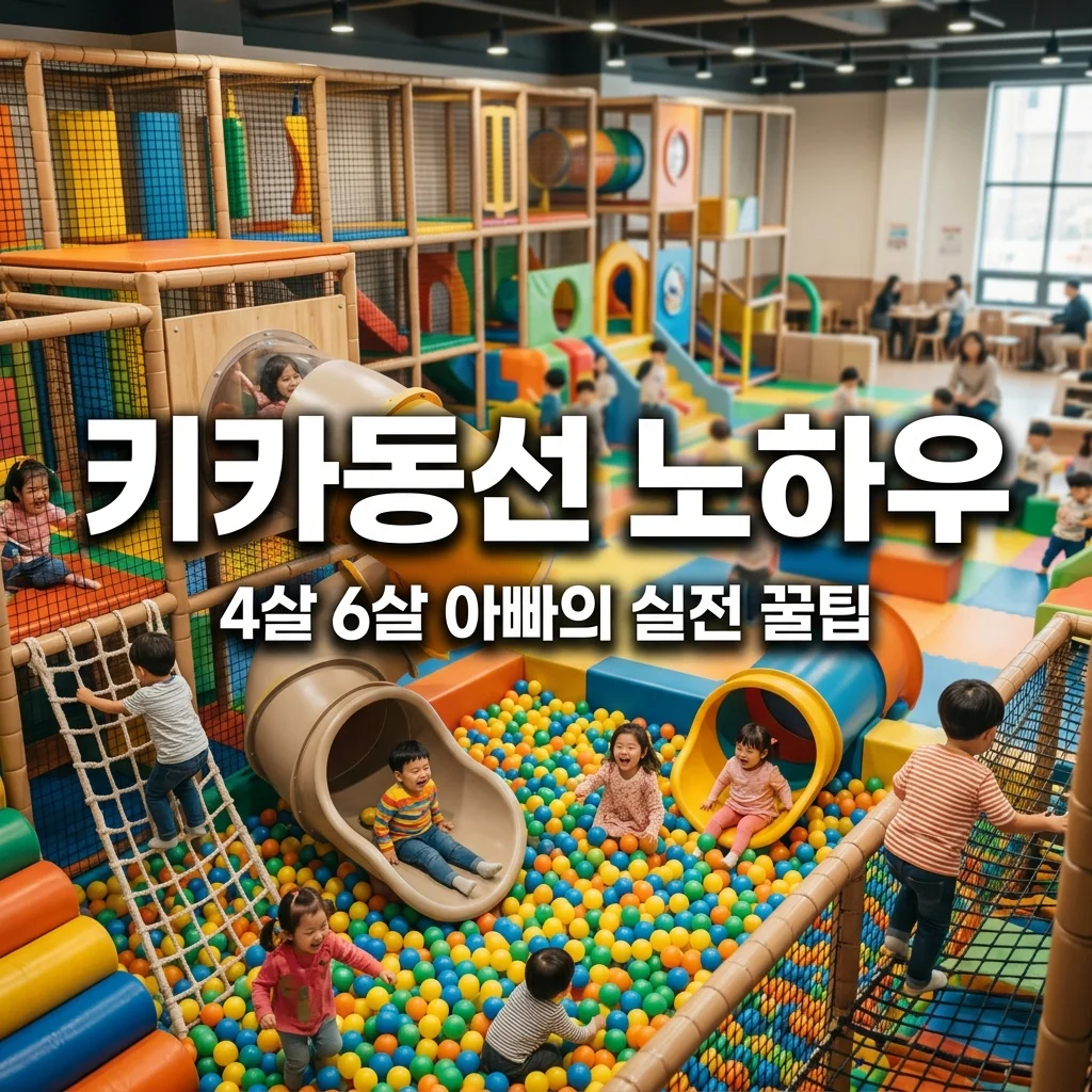 대형 키즈카페 동선 노하우, 4살 6살 남매 아빠의 효율적인 케어법