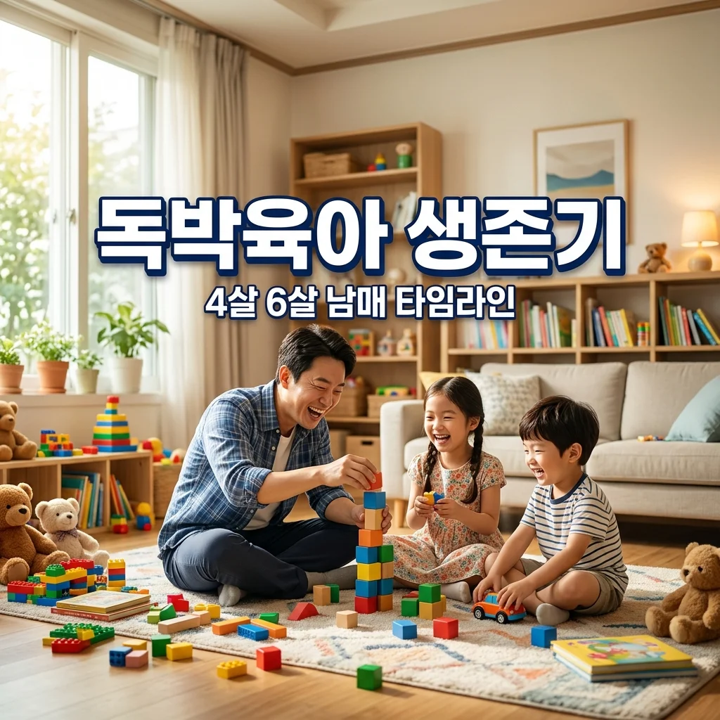 주말 독박 육아 생존 가이드: 4살 6살 남매와 지치지 않는 타임라인