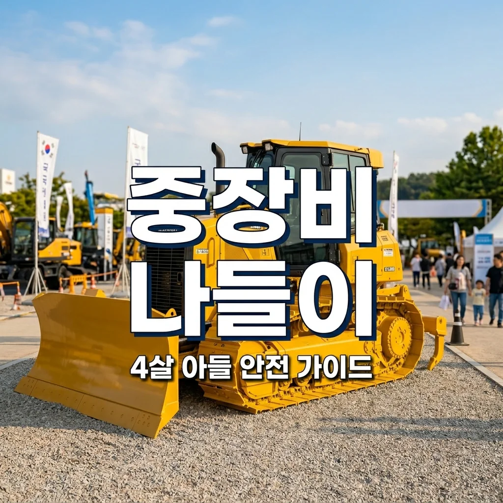 4살 아들과 불도저 구경 나들이: 중장비 체험 및 아빠의 안전 가이드