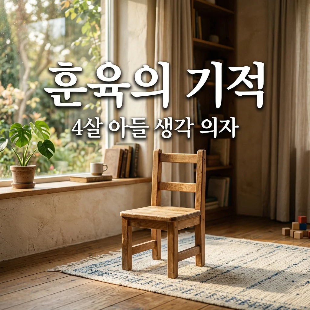 4살 아들 거친 언어와 소리지르기 습관, 아빠의 '생각 의자' 훈육법 5단계