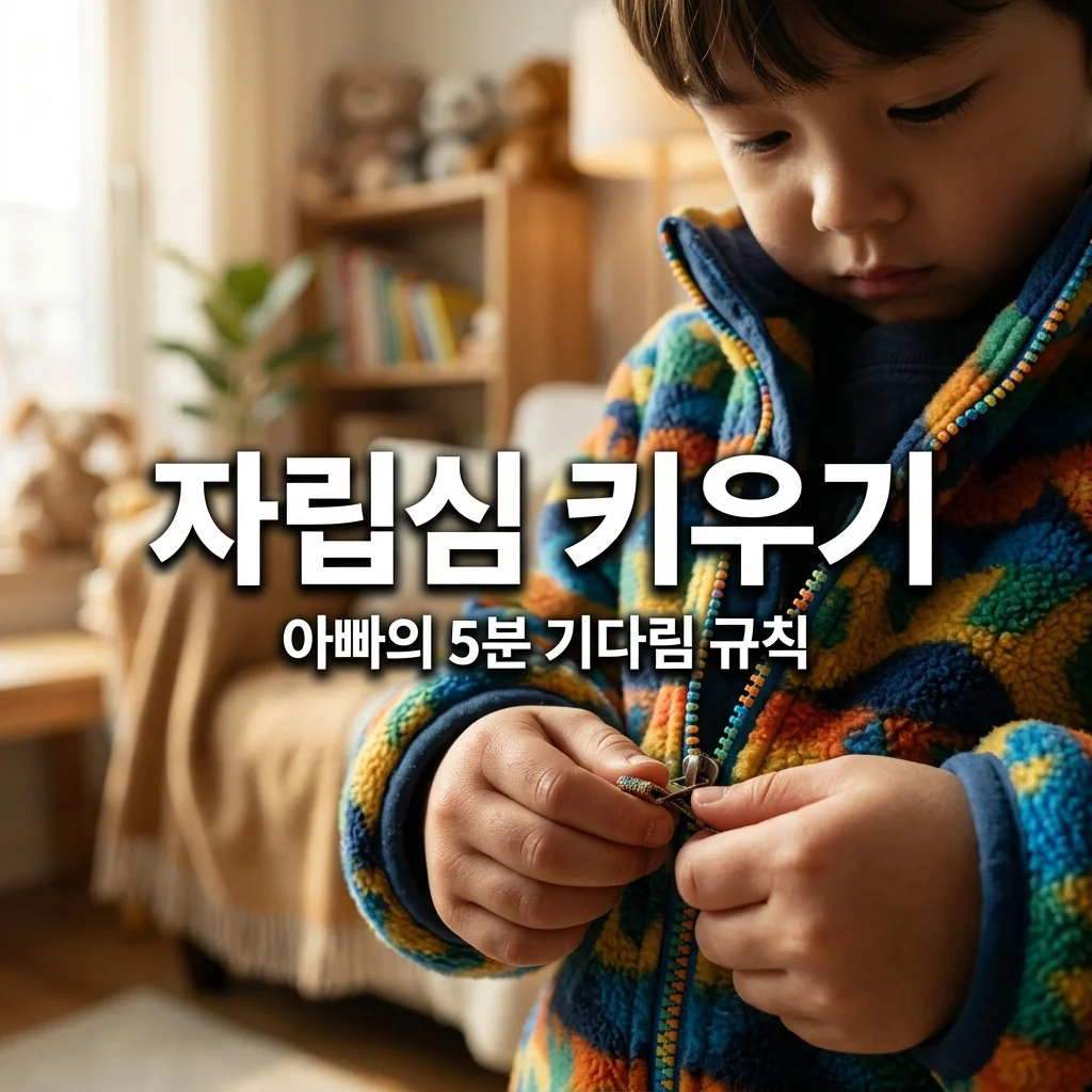 네 살 아들 자립심 키우기: 지퍼와 단추 스스로 하는 '아빠의 기다림 규칙'