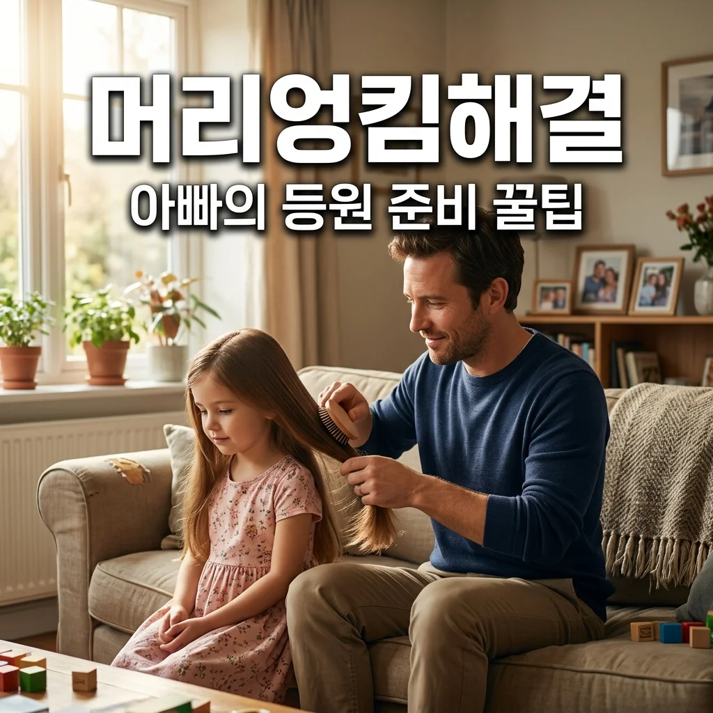 딸아이 머리 엉킴 해결! 아프지 않은 빗질과 예쁜 헤어핀 꽂기 아빠 팁