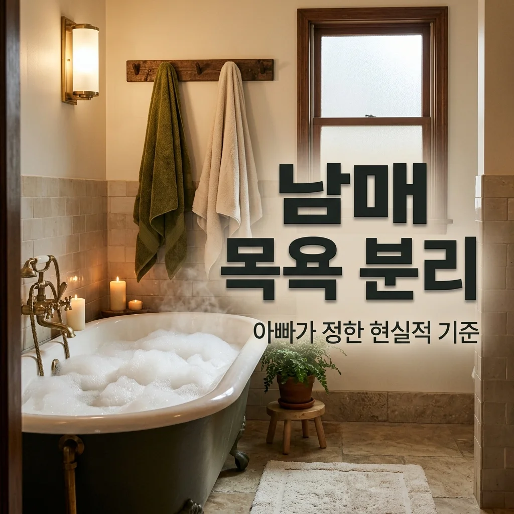 남매 목욕 분리 시기 6살 딸 4살 아들 아빠가 정한 현실적 기준