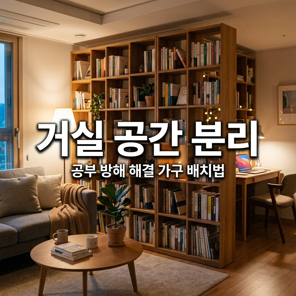 6살 누나 공부 방해하는 4살 동생? 거실 공간 분리 가구 배치 해결법