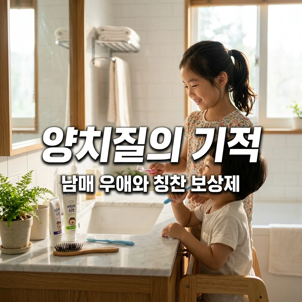 6살 누나의 양치 교실! 4살 동생 우애 키우는 아빠의 칭찬 보상제