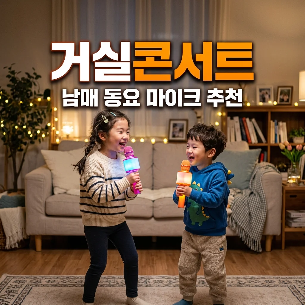 동요 마이크 블루투스 스피커 추천: 남매와 함께한 거실 콘서트 후기