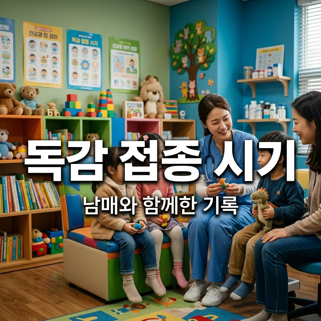 독감 예방접종 시기, 4살 6살 남매와 함께한 소아과 방문 리얼 후기 및 주의사항
